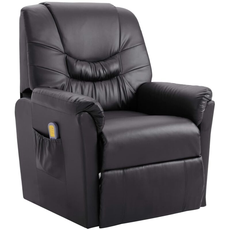 

Sillón de Masaje Reclinable de Cuero Sintético Gris - Gris - Vidaxl
