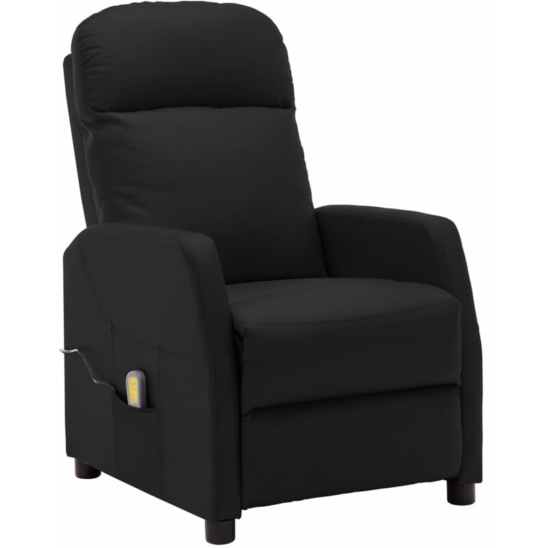 

Happyshopping - Sillon de masaje reclinable de cuero sintetico negro