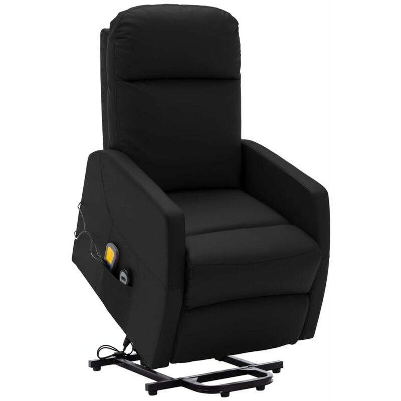 

Happyshopping - Sillon de masaje reclinable de cuero sintetico negro