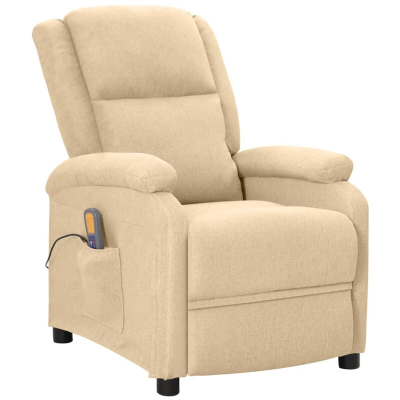 

Happyshopping - Sillon de masaje reclinable de tela color crema
