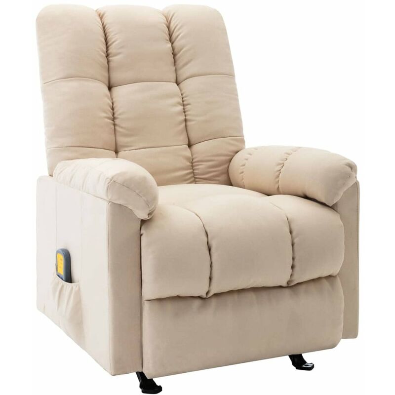 

Happyshopping - Sillon de masaje reclinable de tela crema
