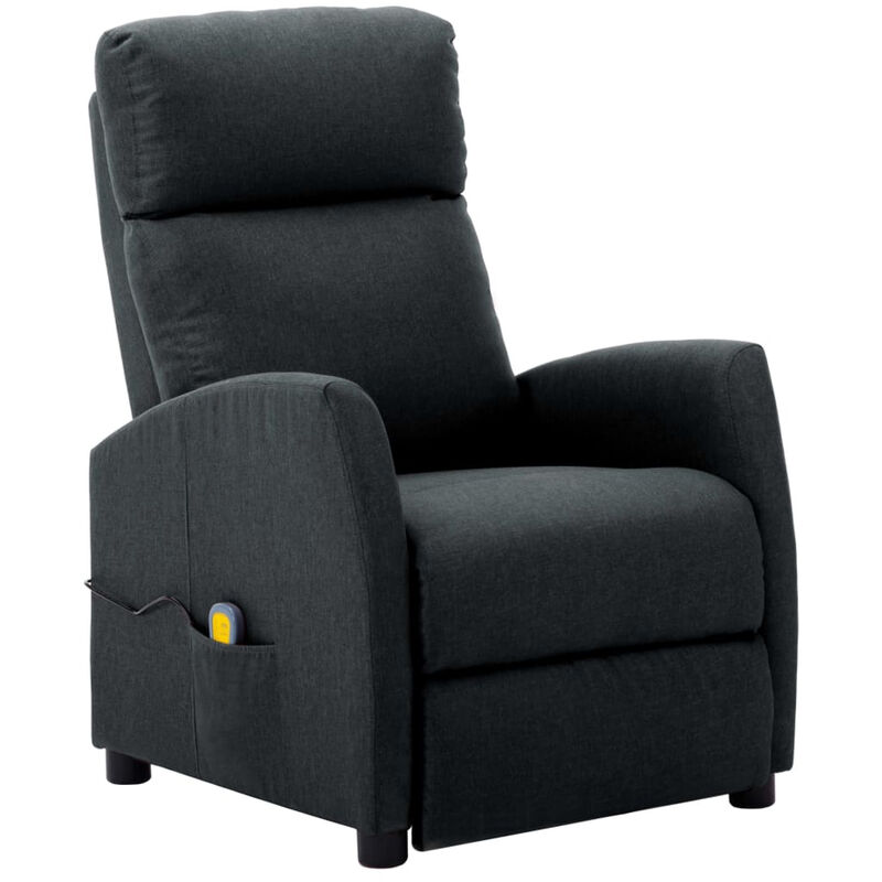 

Happyshopping - Sillon de masaje reclinable de tela gris oscuro