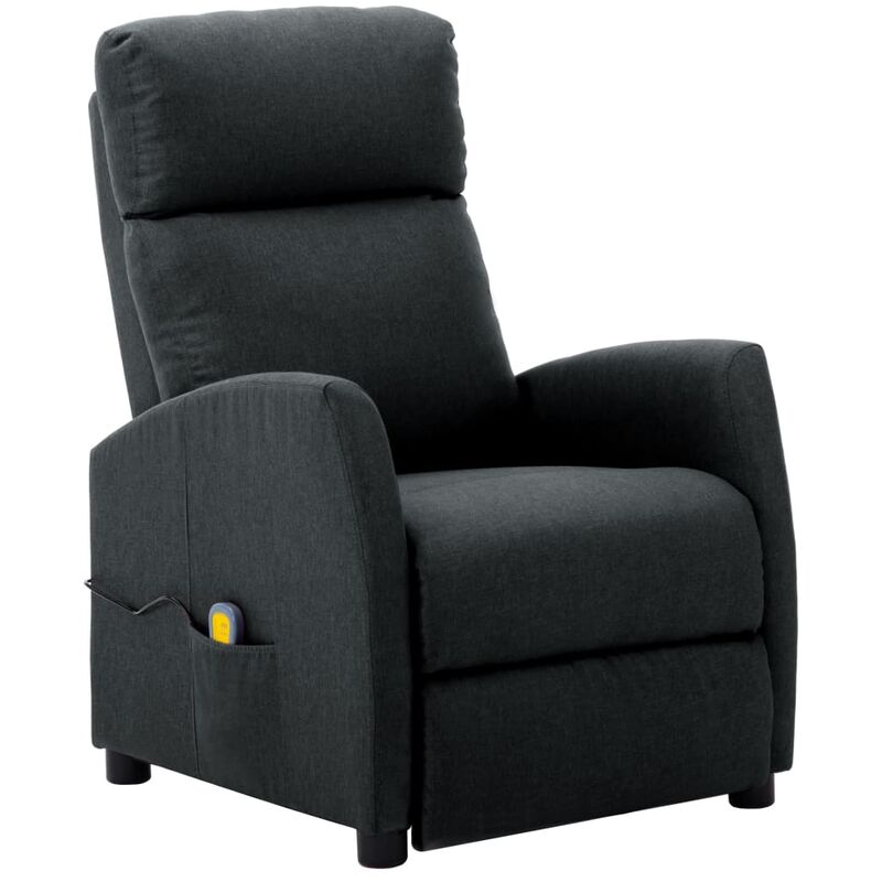 

Sillón de masaje reclinable de tela gris oscuro