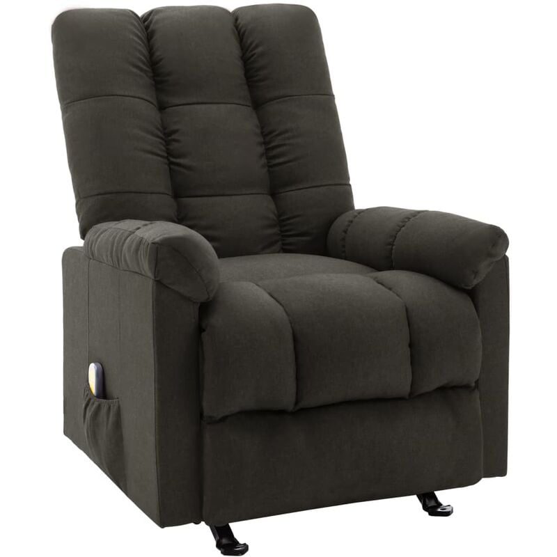 

Sillón de masaje reclinable de tela gris taupé