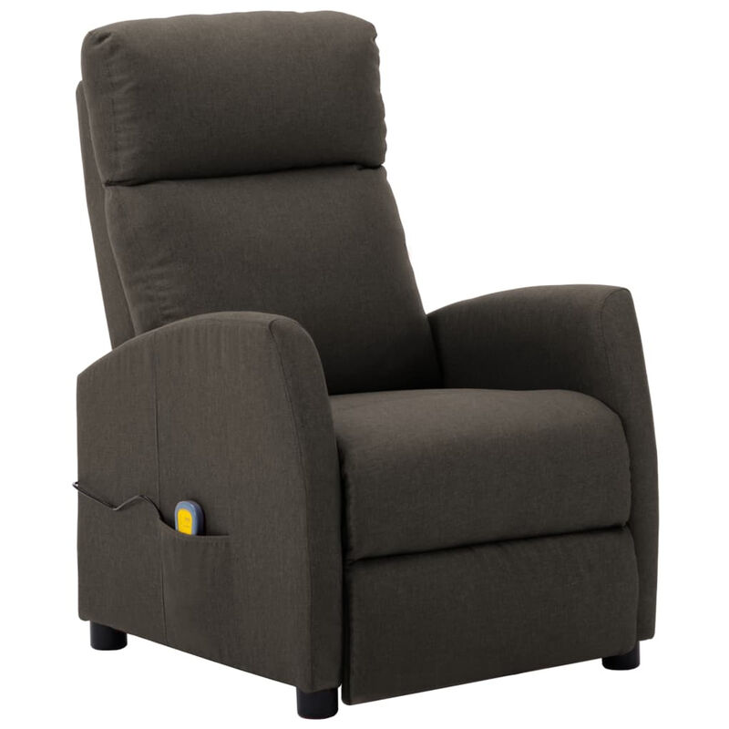 

Sillon de masaje reclinable de tela gris topo