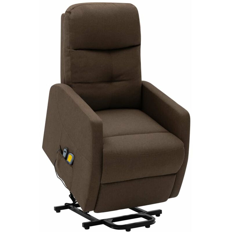 

Happyshopping - Sillon de masaje reclinable de tela marron