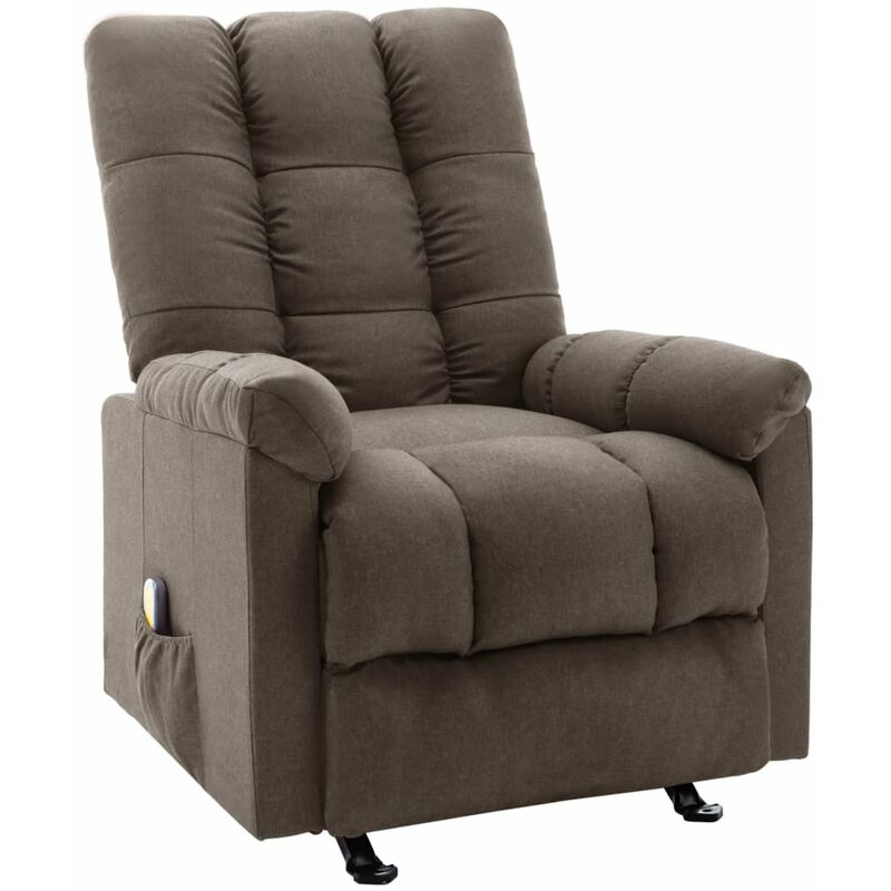 

Happyshopping - Sillon de masaje reclinable de tela marron
