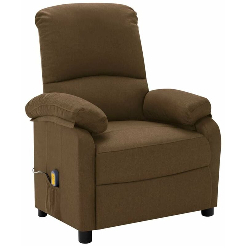 

Sillon de masaje reclinable de tela marron