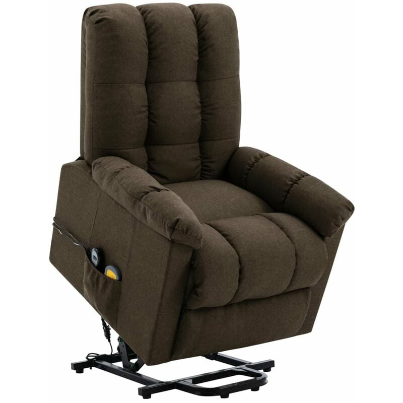 

Sillon de masaje reclinable de tela marron