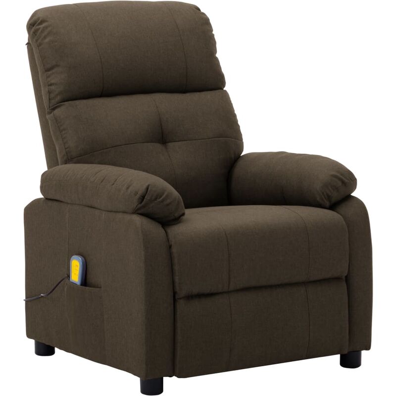 

Sillón de masaje reclinable de tela marrón
