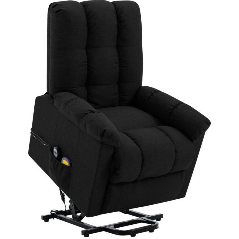 

Sillón Reclinable de Masaje de Tela Negro - Negro - Vidaxl