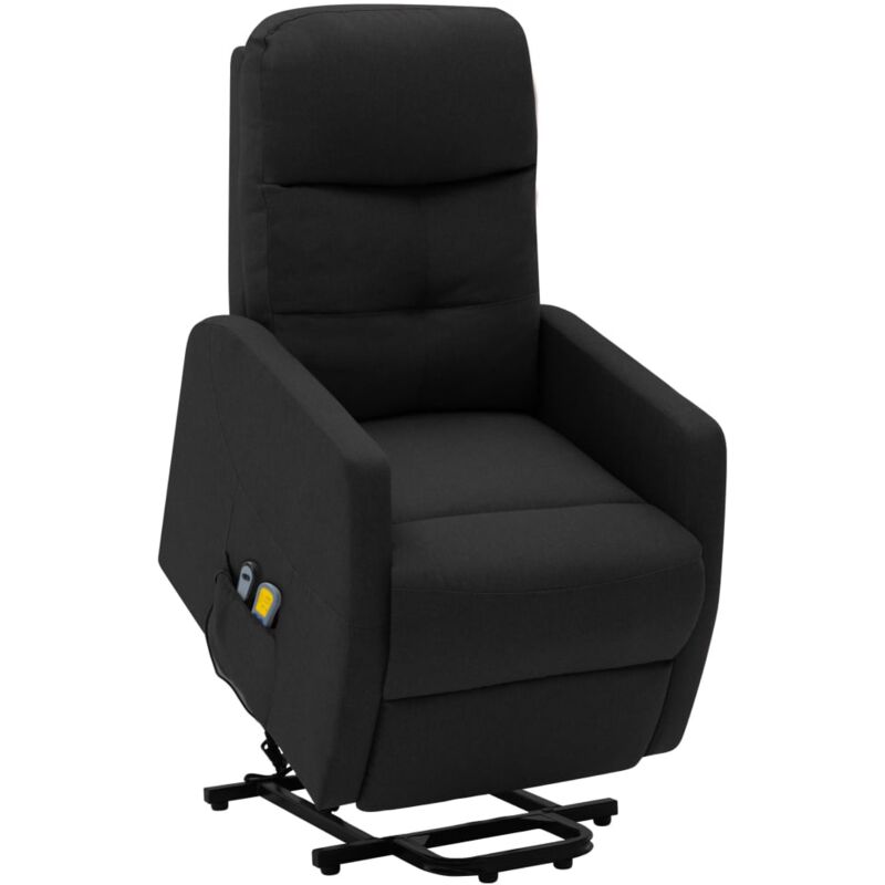 

Sillón Reclinable de Masaje de Tela Negro - Negro - Vidaxl