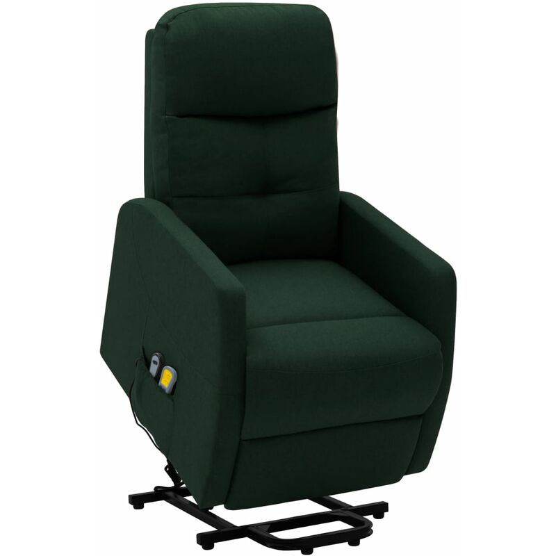 

Sillón Reclinable de Masaje de Tela Verde Oscuro - Verde - Vidaxl