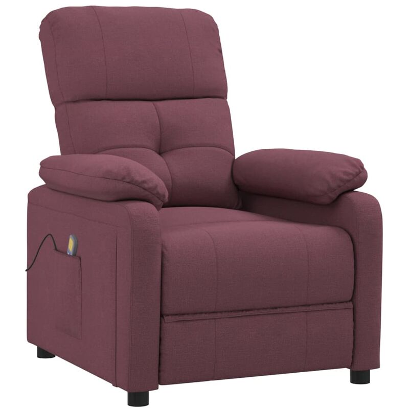 

Sillón de Masaje Reclinable de Tela Morado - Púrpura - Vidaxl