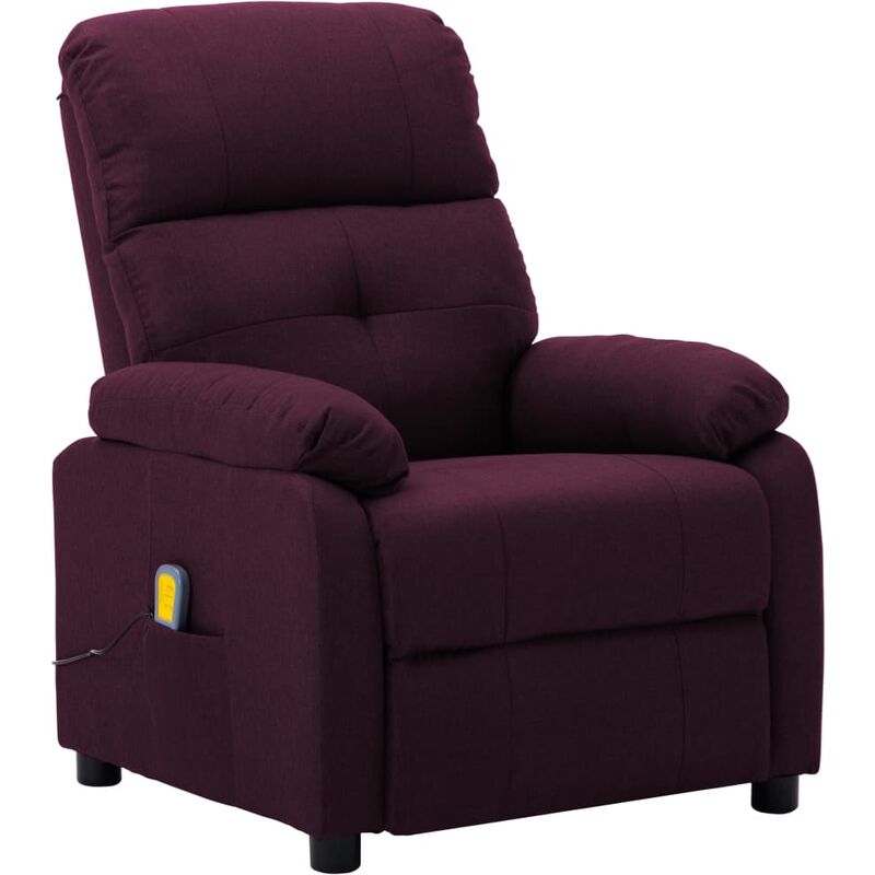 

Sillón de masaje reclinable de tela morado