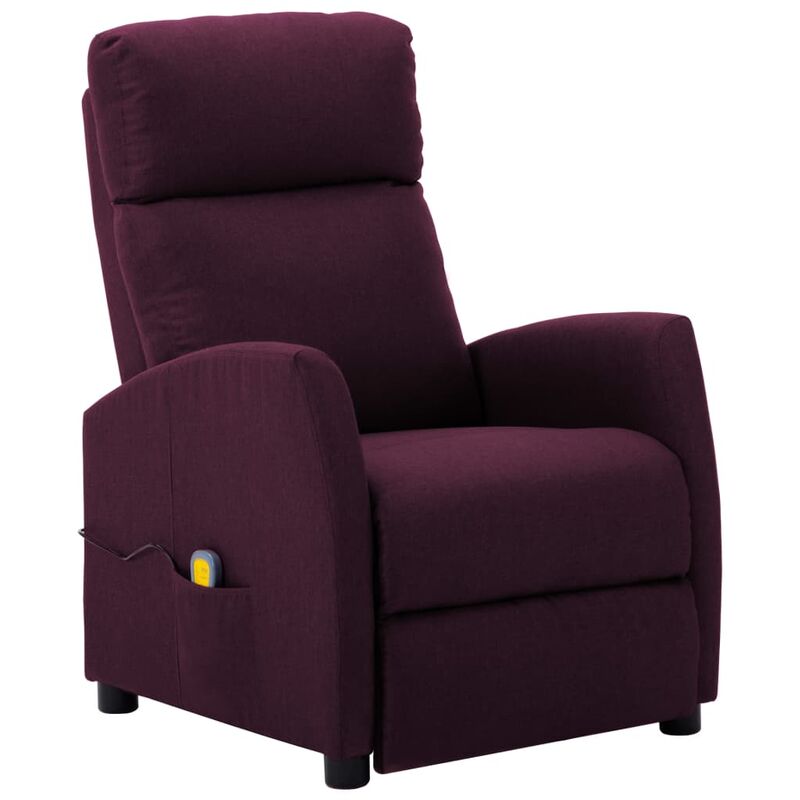 

Sillón de masaje reclinable de tela morado