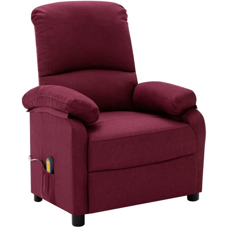 

Sillón de masaje reclinable de tela morado
