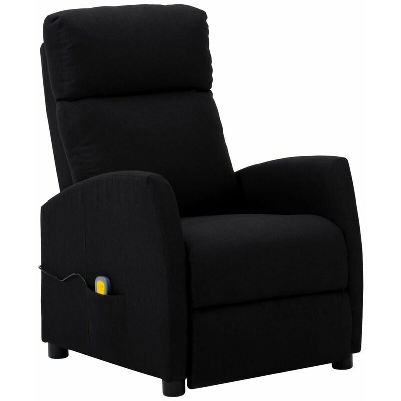

Happyshopping - Sillon de masaje reclinable de tela negro