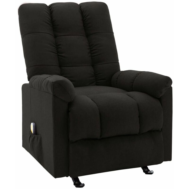 

Happyshopping - Sillon de masaje reclinable de tela negro