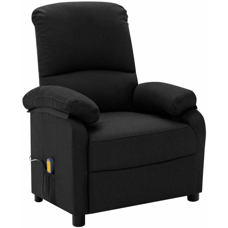 

Happyshopping - Sillon de masaje reclinable de tela negro