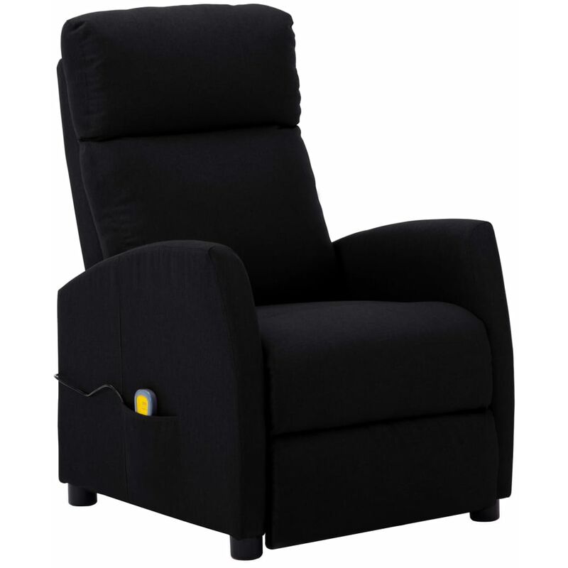 

Sillón de masaje reclinable de tela negro