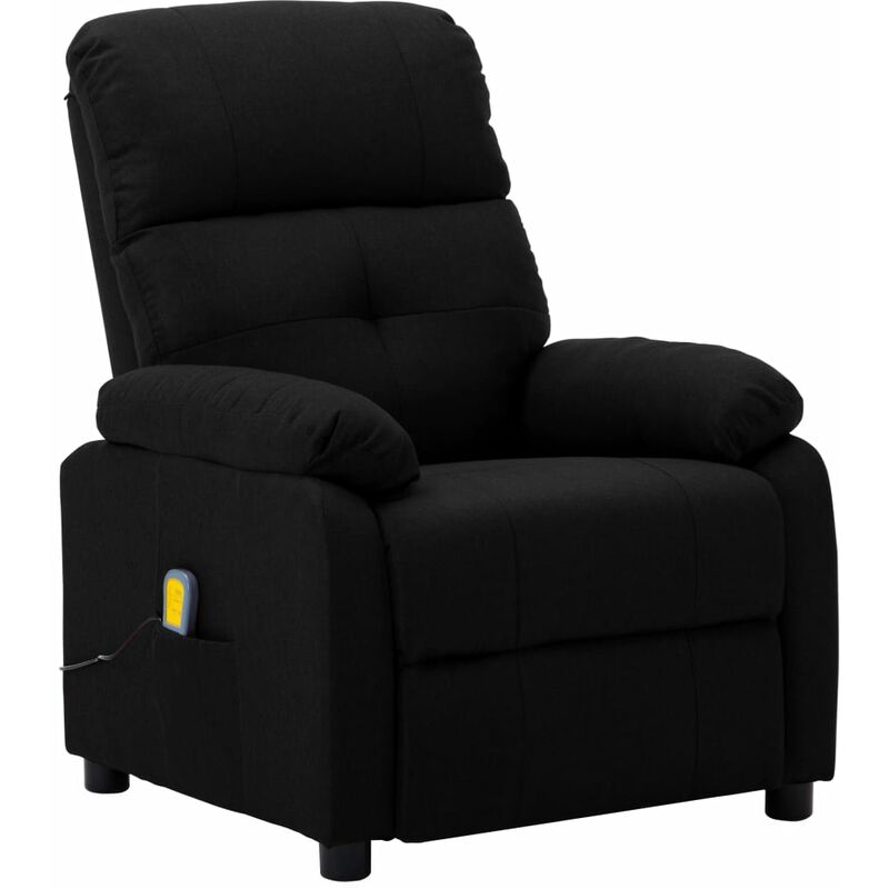

Sillón de masaje reclinable de tela negro