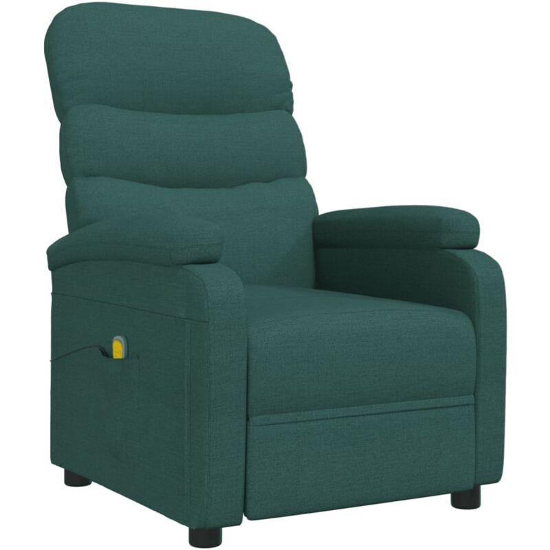 

Sillón Reclinable de Masaje de Tela Verde Oscuro - Verde - Vidaxl