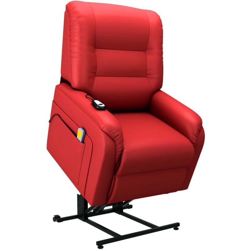 

Sillón de Masaje Reclinable Incorporación Cuero Sintético Rojo - Rojo - Vidaxl