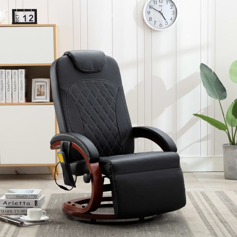 

Happyshopping - Sillon de masaje reclinable para TV cuero sintetico negro