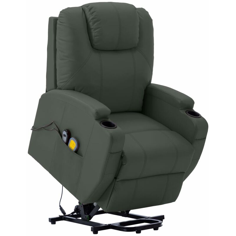 

Sillón de masaje sistema elevación cuero sintético antracita