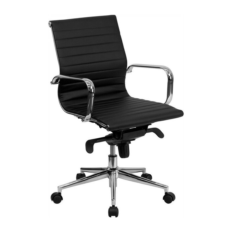 

Bh Design - Sillón de oficina ALABAMA, giratorio, similpiel negra