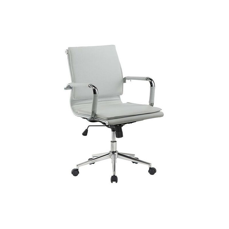 

Sillón de oficina AMSTERDAM, gas, basculante, similpiel blanca