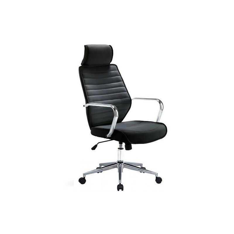 

Sillón de oficina BRATISLAVA, alto, gas, basculante, similpiel negra