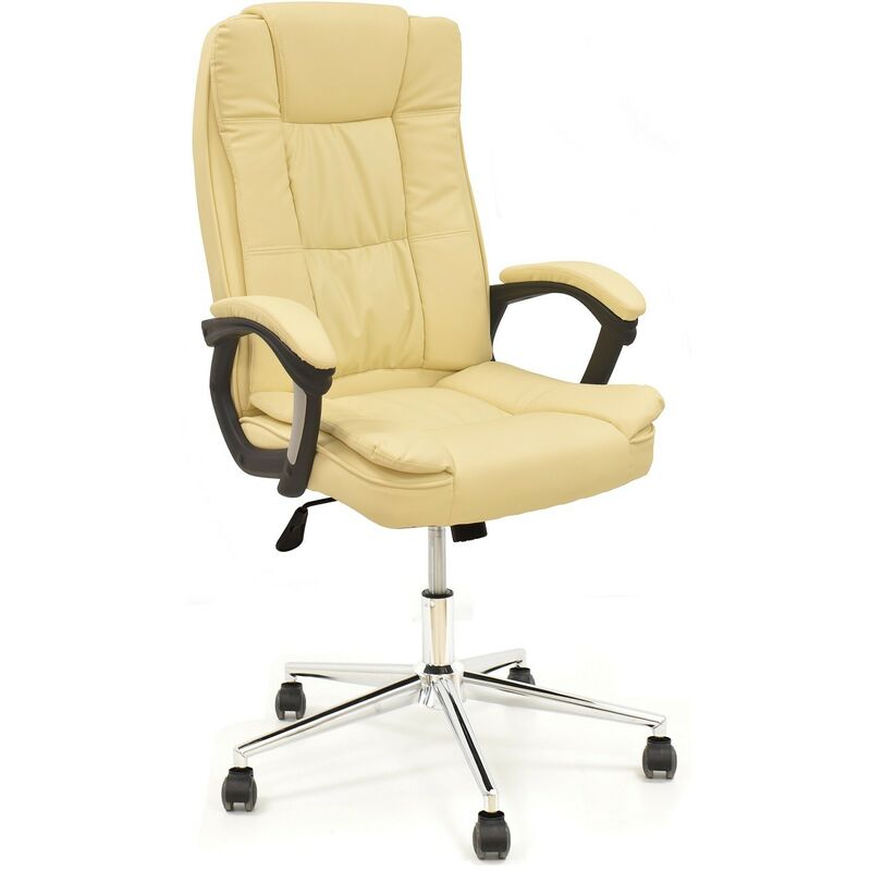 

Sillón de oficina DUKE (H), alto, gas, basculante, similpiel beige