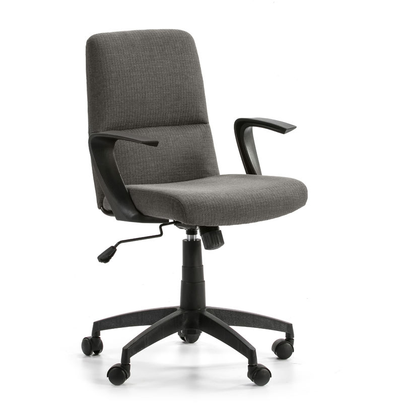 

Sillón De Oficina Elevable Y Reclinable OLIVER Tela. Color Gris Oscuro. Pata En Negro