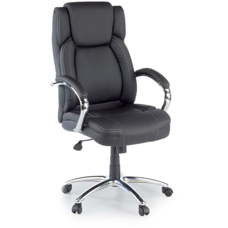 

Sillon de oficina Glasgow, brazos tapizados, negro