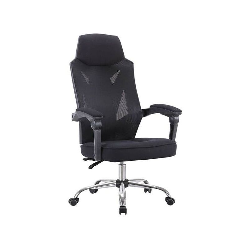 

Sillón de oficina GRAZ, negro, alto, gas, sincro, malla y tejido negro