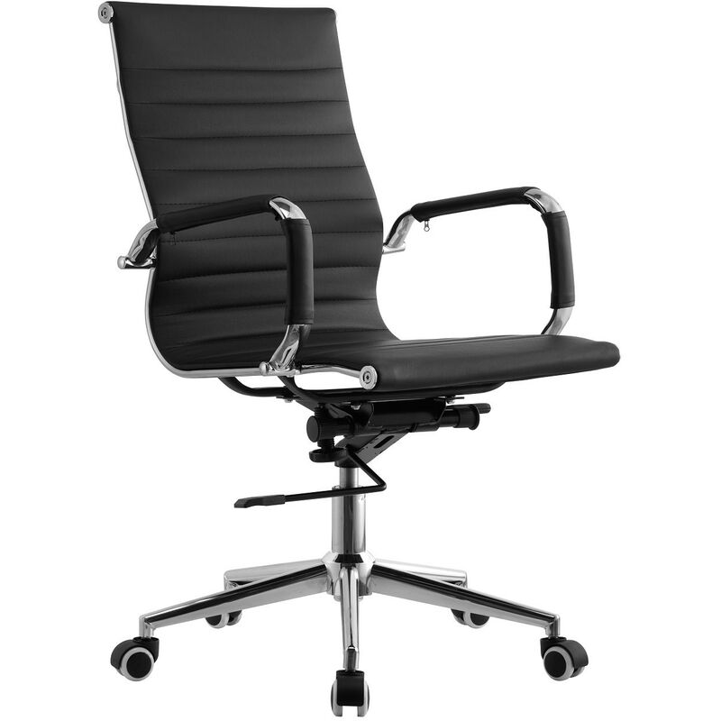 

Sillón de oficina KIEV, giratorio, gas, basculante profundo, similpiel negra