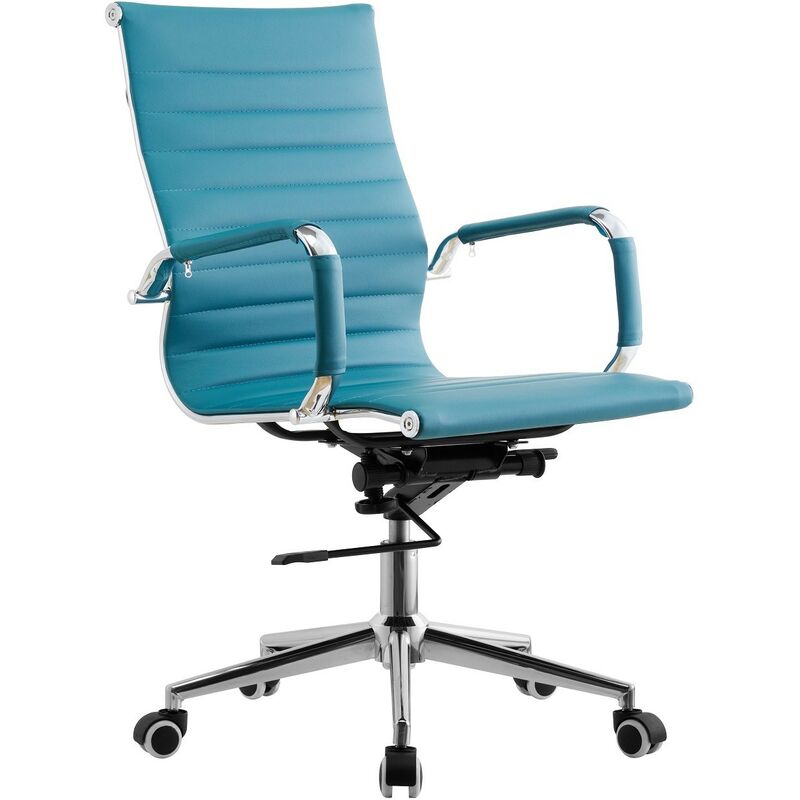 

Sillón de oficina KIEV, giratorio, gas, basculante profundo, similpiel turquesa