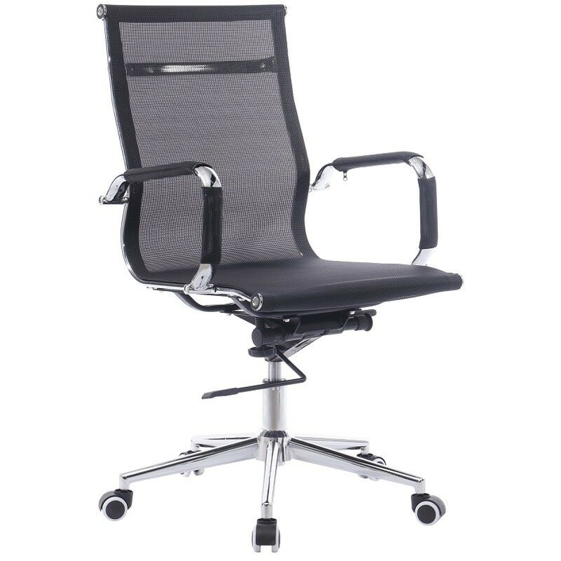 

Sillón de oficina ODESA, giratorio, gas, basculante profundo, malla negra