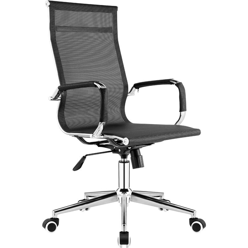 

Sillón de oficina PRAGA, alto, gas, basculante, malla negra