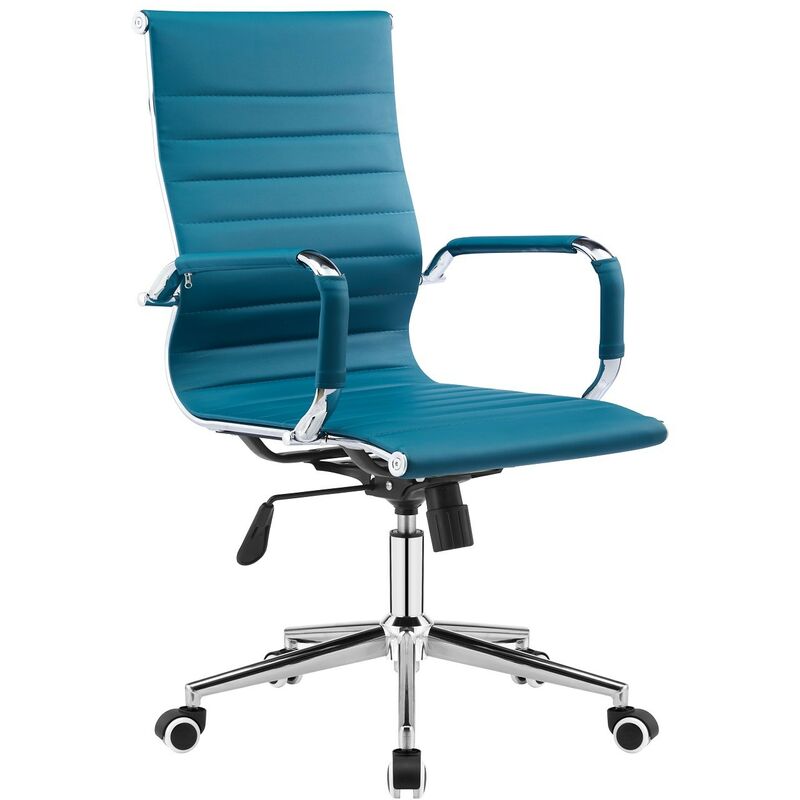 

Sillón de oficina VARSOVIA, giratorio, gas, basculante, similpiel turquesa
