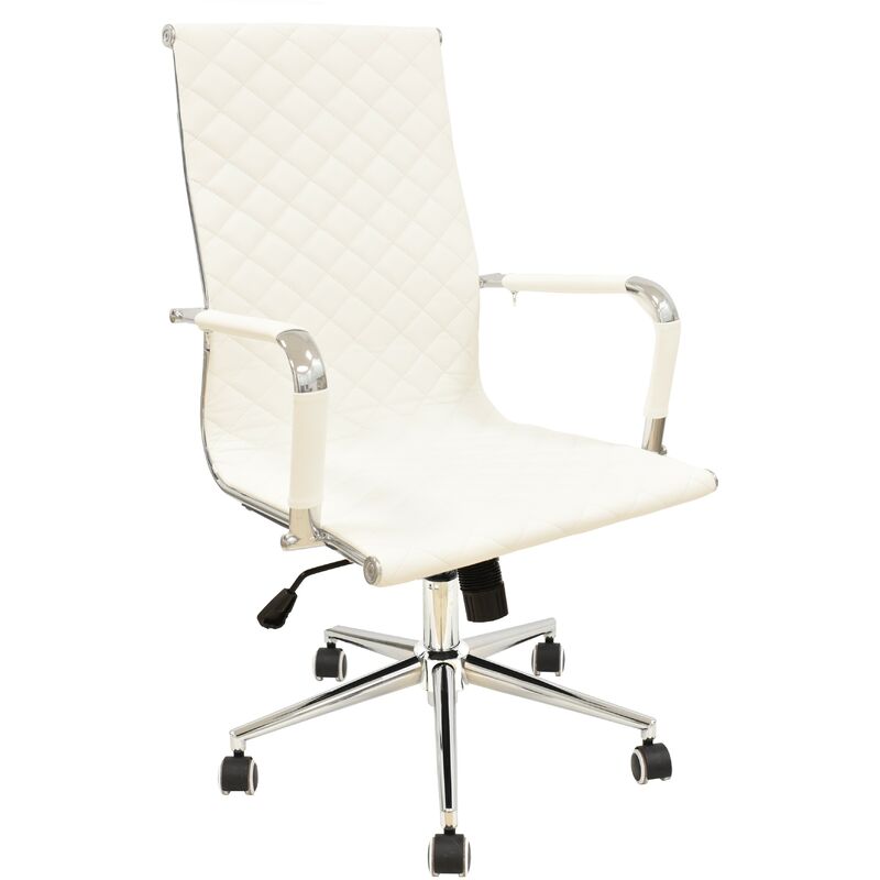 

Sillón de oficina ZAGREB, alto, gas, basculante, similpiel blanca