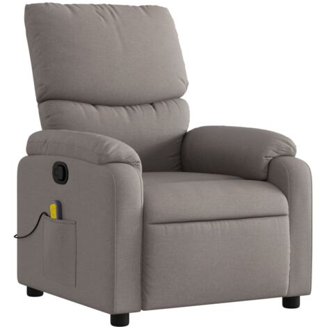 Sillón de relajación TV función reclinable manual en tela topo DEC027108