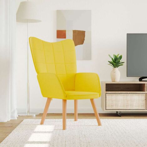 Sillón de relax de tela amarillo mostaza vidaXL