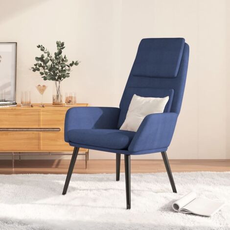 Sillón de relax de tela azul vidaXL