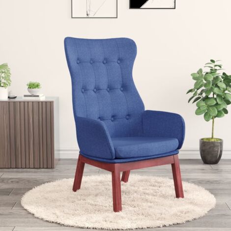 Sillón de relax de tela azul vidaXL