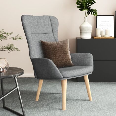 Sillón de relax de tela gris claro vidaXL