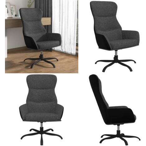 Sillón de relax de tela gris oscuro - Silla de salón - Silla de tela