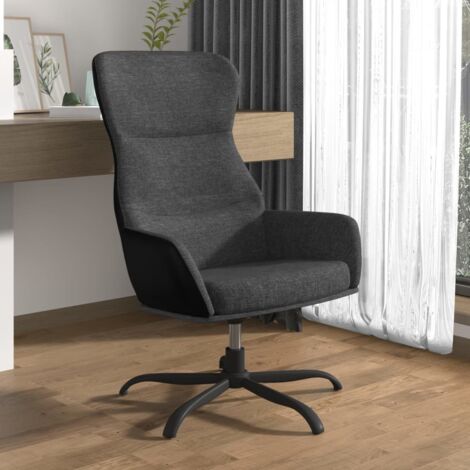 Sillón de relax de tela gris oscuro vidaXL